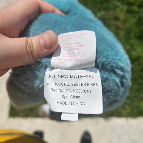 L2D Love 2 Design Blue Teal Dinosaur Plush Pillow Stuffed Animal Triceratops - Picture 4 of 4